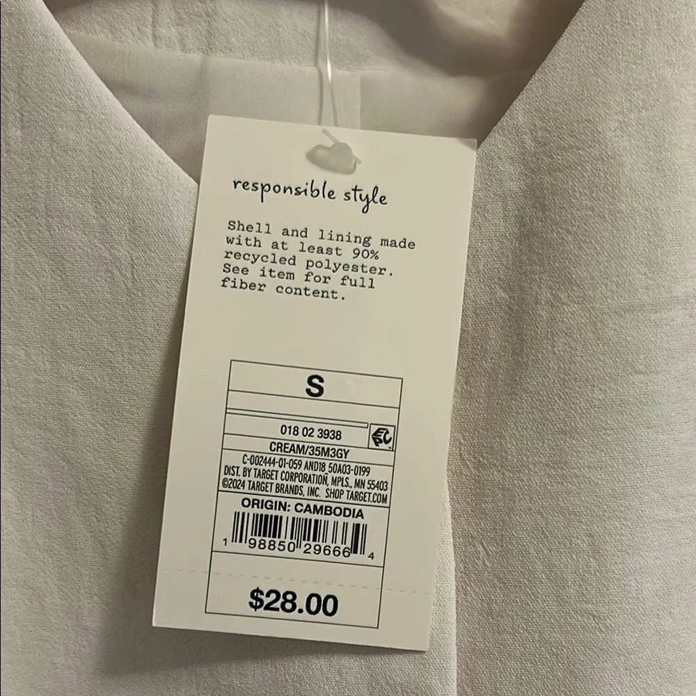 A New Day Cream Sleeveless Button Down Vest - Picture 2 of 6